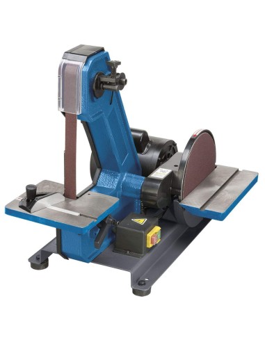 Levigatrice combinata da banco a nastro verticale e disco Fervi 0138