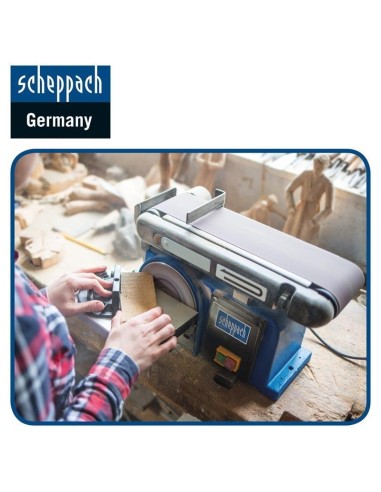 Levigatrice combinata da banco Scheppach bts800 nastro da100mm e disco da 150mm