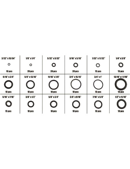 Serie set kit assortimento 110 testine innesto per ingrassatori Fervi 0176
