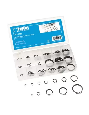 1 - Serie set kit assortimento 720 rondelle piane e zigrinate Fervi 0178