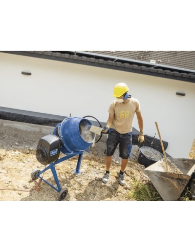 Betoniera elettrica 140lt 550w Scheppach mix140 per malta calcestruzzo e cemento