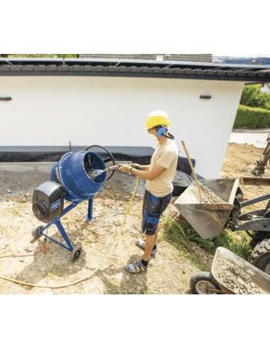Betoniera elettrica 140lt 550w Scheppach mix140 per malta calcestruzzo e cemento