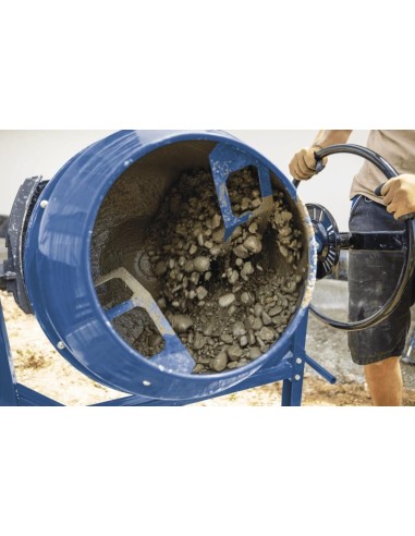 Betoniera elettrica 140lt 550w Scheppach mix140 per malta calcestruzzo e cemento