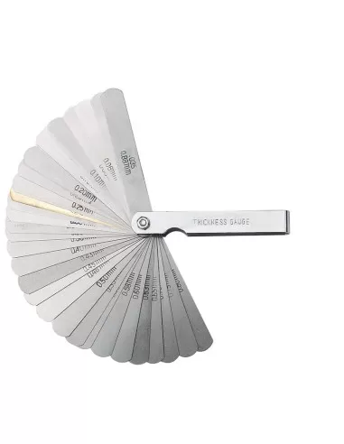 Spessimetro calibro spessori 20 lame metrico misuratore 0,05-1,00 mm Fervi 0212