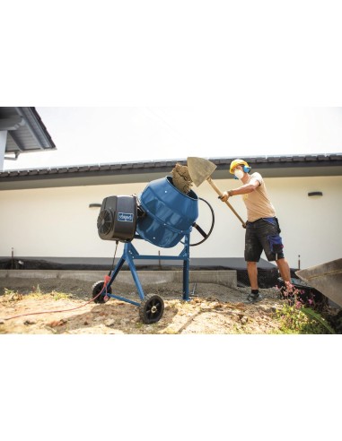 Betoniera elettrica 180lt 800w Scheppach mix180 per malta calcestruzzo e cemento
