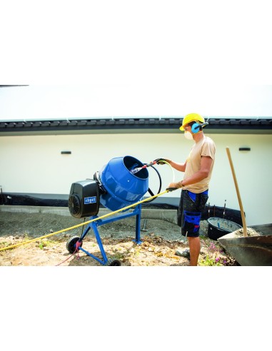 Betoniera elettrica 180lt 800w Scheppach mix180 per malta calcestruzzo e cemento