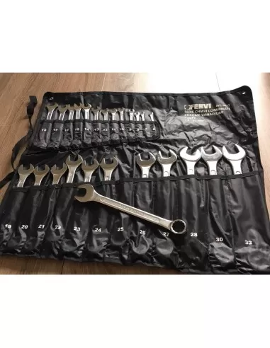 3 - Set kit 25 pz chiavi combinate metriche fisse e stella 6 - 32 mm Fervi 0223