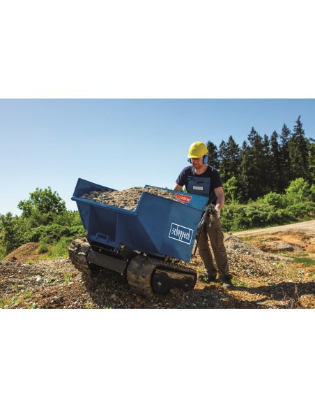 Motocarriola cingolata a benzina 500kg 199cc con dumper Scheppach dp5000