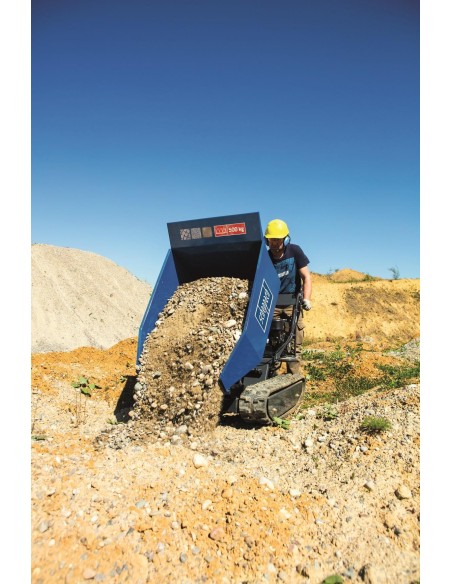 Motocarriola cingolata a benzina 500kg 199cc con dumper Scheppach dp5000