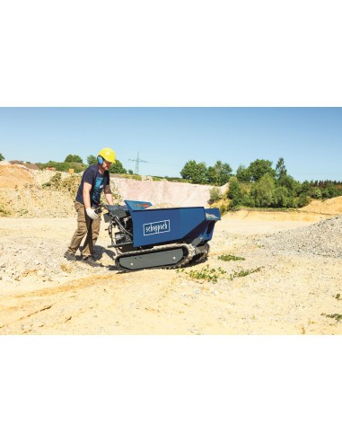 Motocarriola cingolata a benzina 500kg 199cc con dumper Scheppach dp5000
