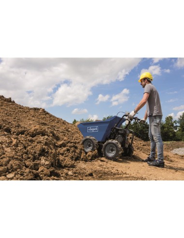 Motocarriola a ruote 4x4 a benzina 196cc 300kg Scheppach dumper dp3000