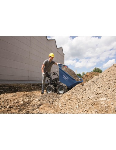 Motocarriola a ruote 4x4 a benzina 196cc 300kg Scheppach dumper dp3000