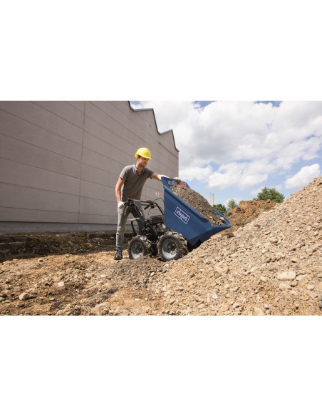 Motocarriola a ruote 4x4 a benzina 196cc 300kg Scheppach dumper dp3000