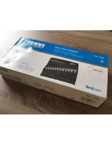 Set kit 25 pz chiavi combinate metriche fisse e stella 6 - 32 mm Fervi 0223