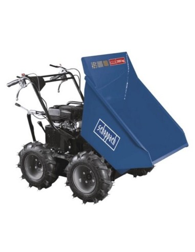 Motocarriola a ruote 4x4 a benzina 196cc 300kg Scheppach dumper dp3000