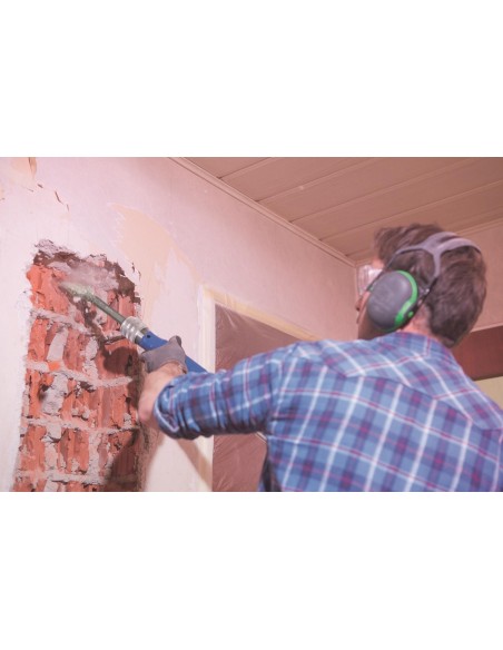 Vanga multifunzione pneumatica Scheppach Aero Spade con accessori e scalpelli