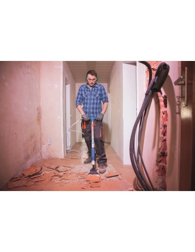 Vanga multifunzione pneumatica Scheppach Aero Spade con accessori e scalpelli