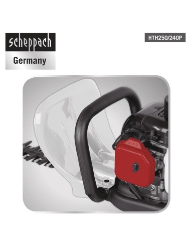 4 - Tagliasiepi a scoppio lama da 80cm 25,4cc Scheppach hth250/240p