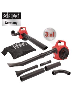 1 - Soffiatore a scoppio Scheppach lbh2600p con aspiratore e trituratore