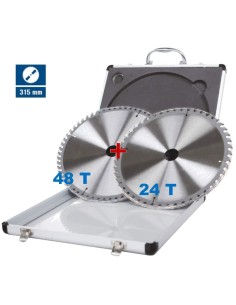 1 - Kit 2 lame Scheppach ø315 x troncatrici banco sega circolare legno alluminio