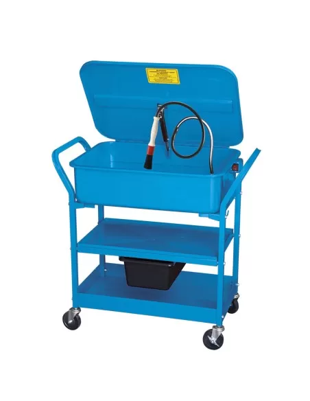 Vasca di lavaggio lavapezzi 60l con pompa per officina Fervi 0232