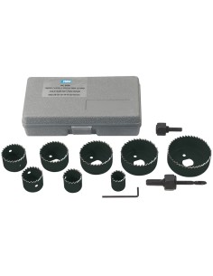 Kit frese a tazza per legno in valigetta 10 pz per trapano Fervi 0238