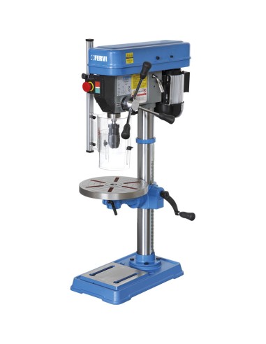 1 - Trapano a colonna da banco con trasmissione a cinghia 650w Fervi 0012