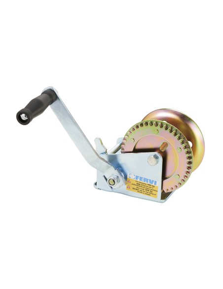 Argano paranco verricello manuale zincato rocchetto 500 kg Fervi 0070