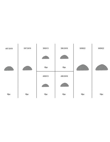 Serie set kit assortimento chiavette a disco Fervi 0263