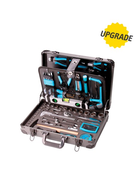 1 - Valigia cassetta set utensili attrezzi chiavi inserti 162 pezzi Fervi 0105