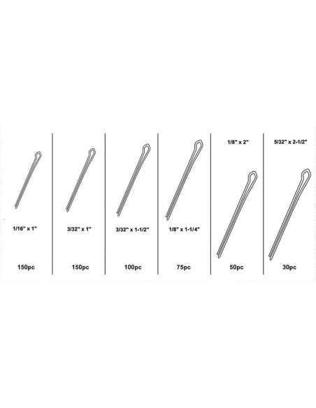 Serie set kit assortimento di coppiglie Fervi 0294