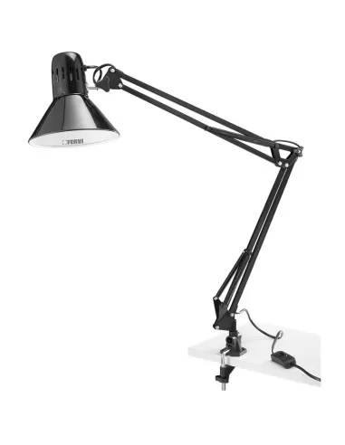 1 - Lampada snodata 230v con morsetto per officina garage ufficio Fervi 0343