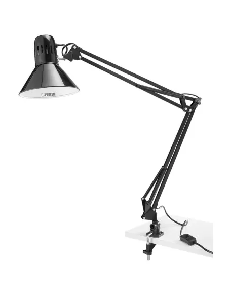 1 - Lampada snodata 230v con morsetto per officina garage ufficio Fervi 0343