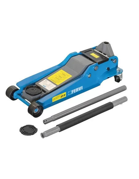 1 - Cric sollevatore martinetto idraulico a carrello 3,5 ton x auto Fervi 0369