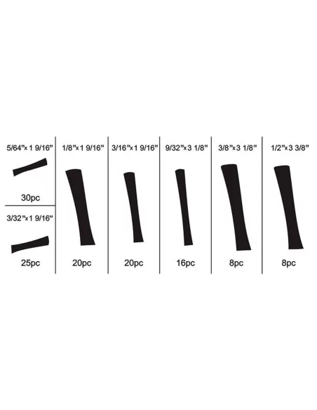 2 - Serie set kit assortimento guaine termorestringenti Fervi 0380