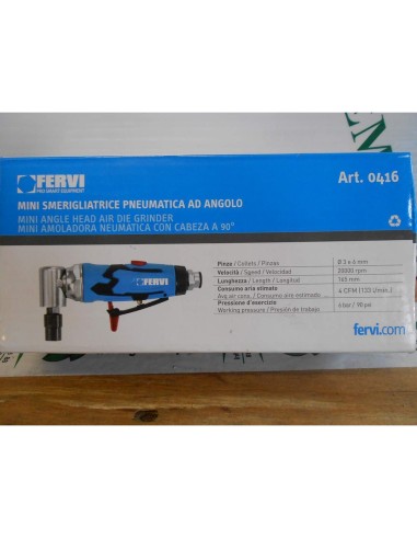 Smerigliatrice pneumatica angolare angolo 90° aria compressa Fervi 0416
