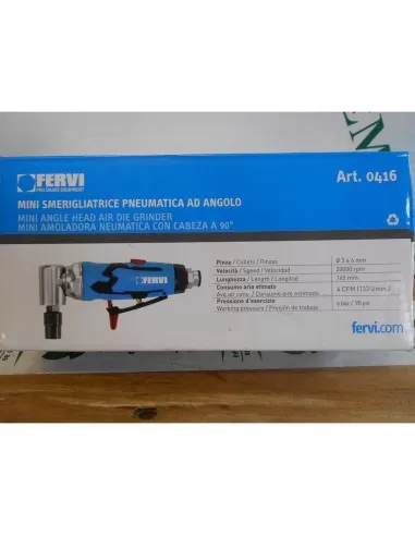 2 - Smerigliatrice pneumatica angolare angolo 90° aria compressa Fervi 0416