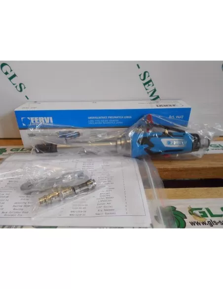 3 - Smerigliatrice pneumatica assiale lunga 295 mm aria compressa fresa Fervi 0417