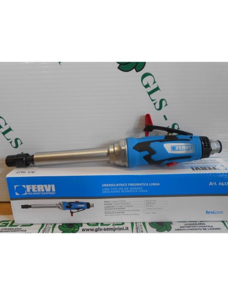 Smerigliatrice pneumatica assiale lunga 295 mm aria compressa fresa Fervi 0417