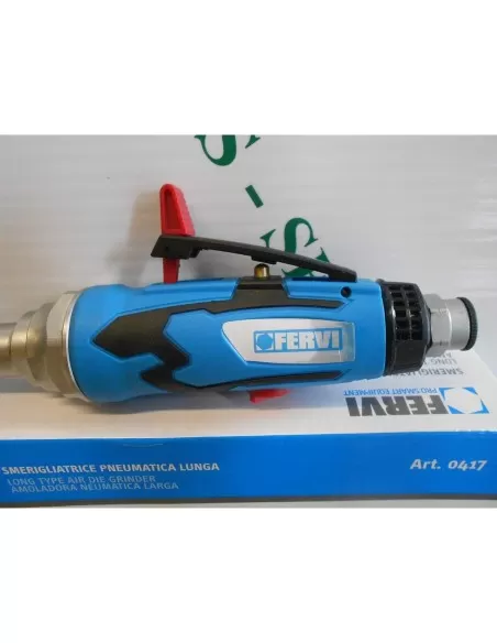 5 - Smerigliatrice pneumatica assiale lunga 295 mm aria compressa fresa Fervi 0417