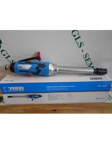 7 - Smerigliatrice pneumatica assiale lunga 295 mm aria compressa fresa Fervi 0417