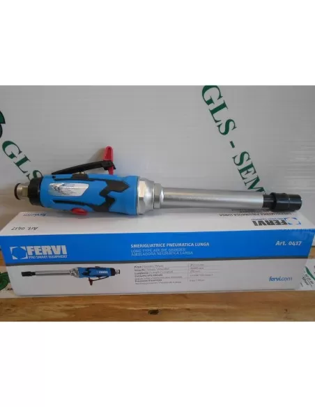 7 - Smerigliatrice pneumatica assiale lunga 295 mm aria compressa fresa Fervi 0417