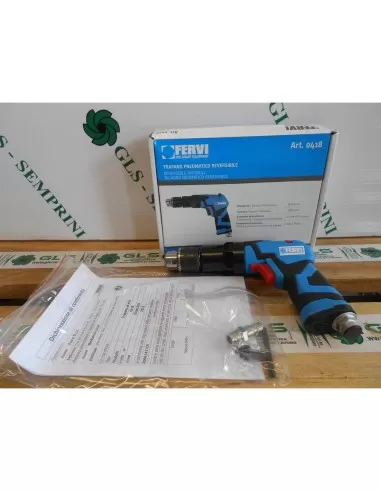 Trapano pneumatico reversibile aria compressa mandrino cremagliera Fervi 0418