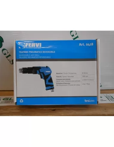 Trapano pneumatico reversibile aria compressa mandrino cremagliera Fervi 0418
