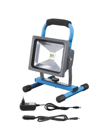 1 - Faretto torcia a led ricaricabile 20w 600/1450 lm professionale Fervi 0445/20