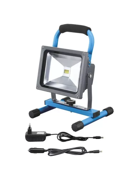 1 - Faretto torcia a led ricaricabile 20w 600/1450 lm professionale Fervi 0445/20