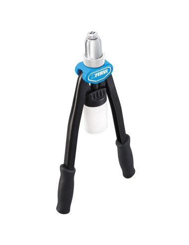 Rivettatrice a doppia leva per rivetti da 3 a 6,4 mm testina rotante Fervi 0454