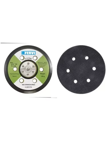 1 - Platorello fissaggio a strappo Fervi 0459 6 fori aria compressa x levigatrici