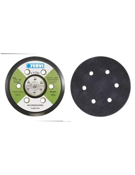 1 - Platorello fissaggio a strappo Fervi 0459 6 fori aria compressa x levigatrici