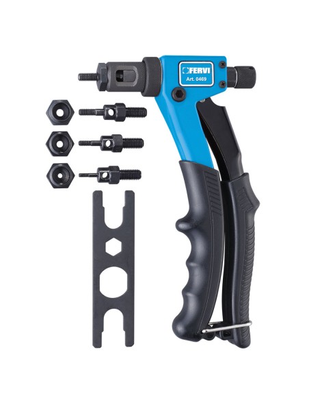Rivettatrice per inserti filettati rivetti filetti m3 m4 m5 m6 Fervi 0469